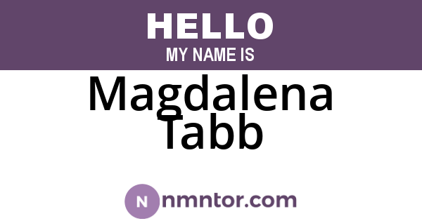 Magdalena Tabb