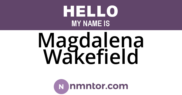 Magdalena Wakefield