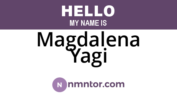 Magdalena Yagi