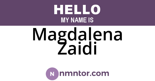 Magdalena Zaidi