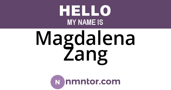 Magdalena Zang