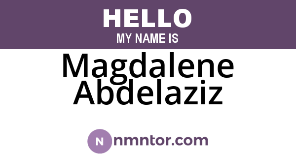 Magdalene Abdelaziz