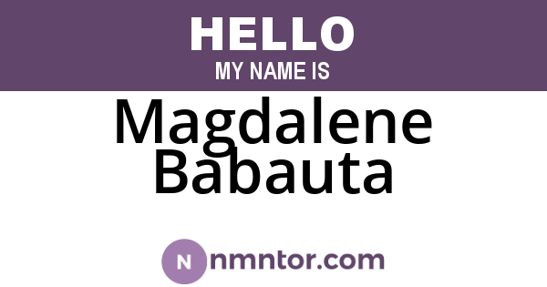 Magdalene Babauta