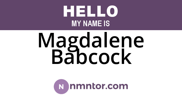 Magdalene Babcock