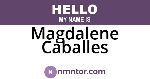 Magdalene Caballes