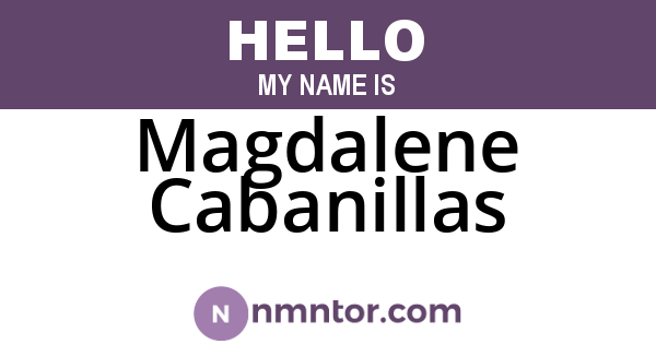 Magdalene Cabanillas
