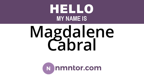 Magdalene Cabral