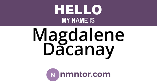 Magdalene Dacanay