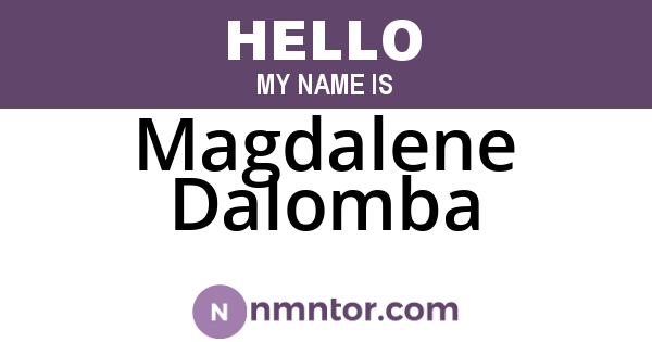 Magdalene Dalomba
