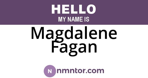 Magdalene Fagan