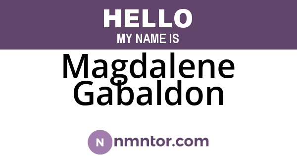 Magdalene Gabaldon