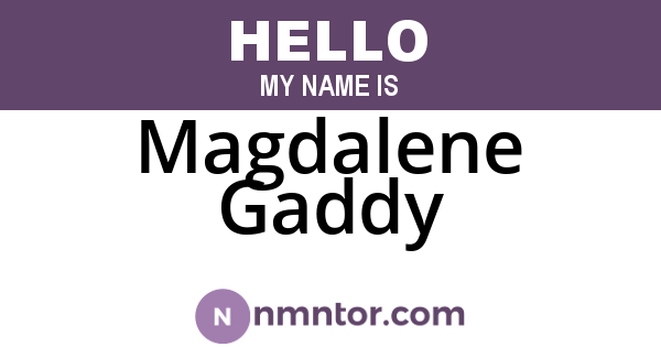 Magdalene Gaddy