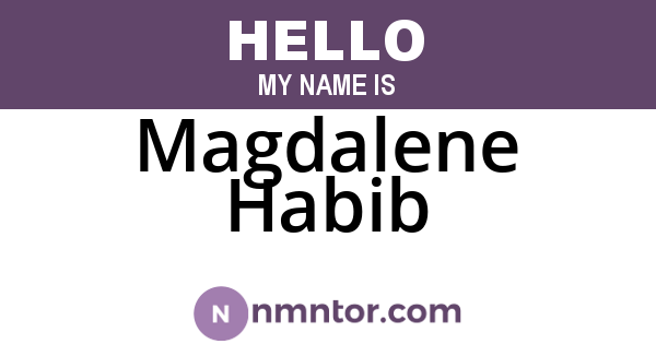 Magdalene Habib