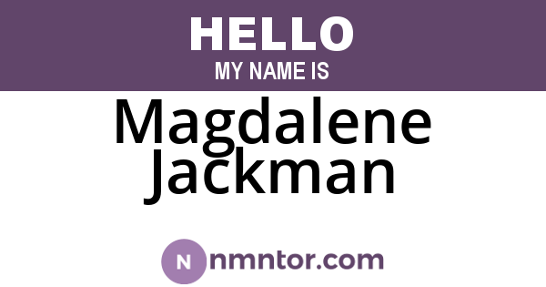 Magdalene Jackman