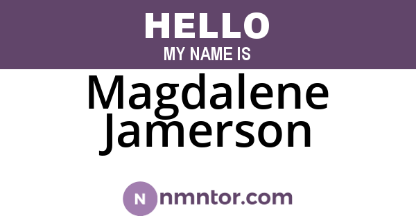 Magdalene Jamerson