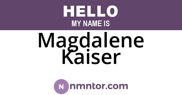 Magdalene Kaiser
