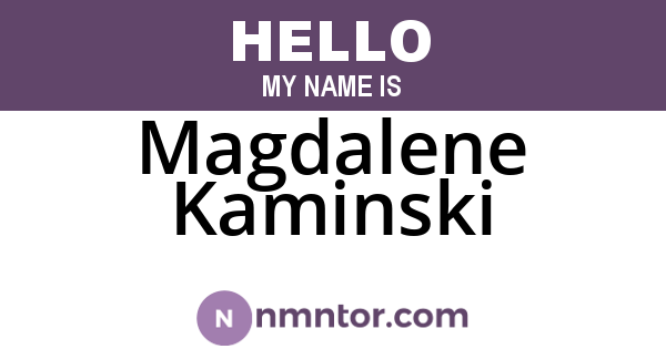 Magdalene Kaminski