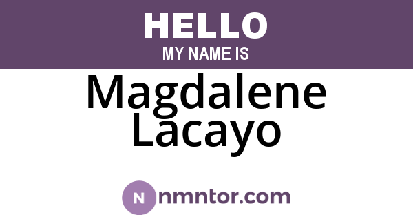 Magdalene Lacayo