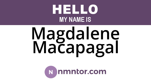 Magdalene Macapagal