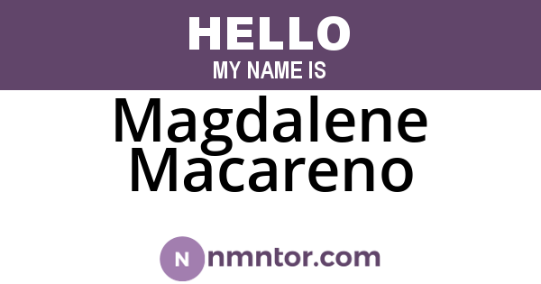 Magdalene Macareno