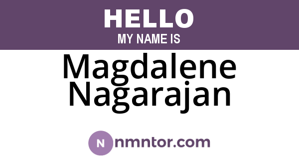 Magdalene Nagarajan