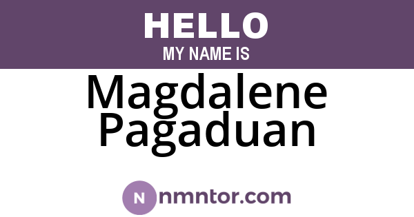 Magdalene Pagaduan