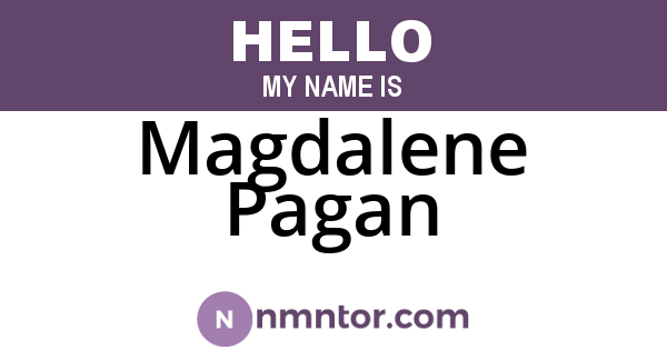 Magdalene Pagan