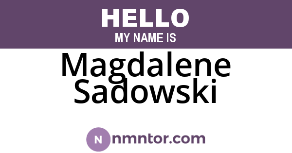 Magdalene Sadowski
