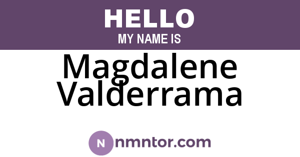 Magdalene Valderrama