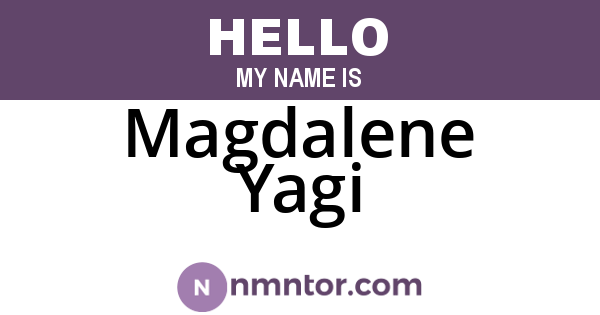Magdalene Yagi