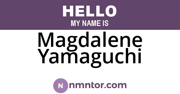 Magdalene Yamaguchi