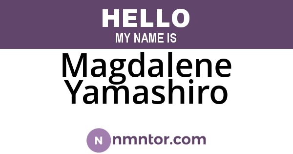 Magdalene Yamashiro