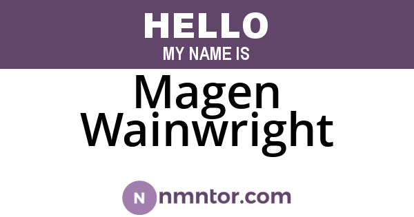 Magen Wainwright