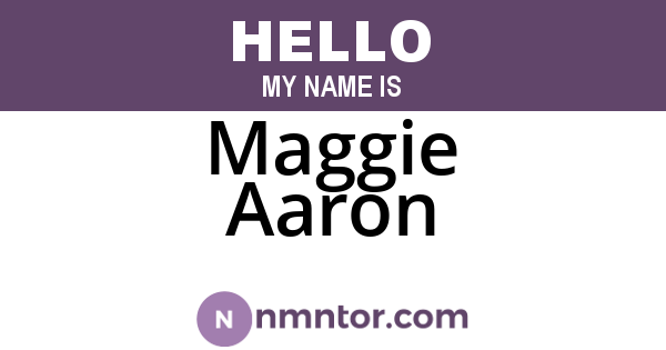 Maggie Aaron