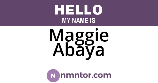 Maggie Abaya