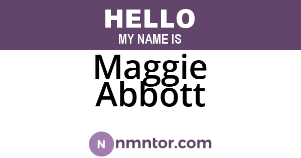 Maggie Abbott