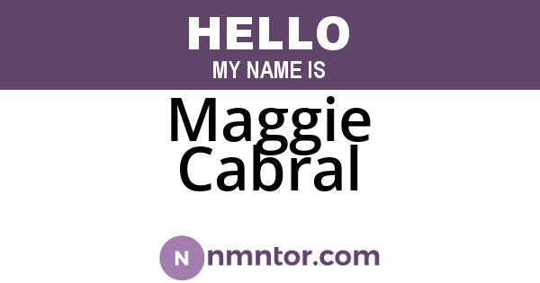 Maggie Cabral