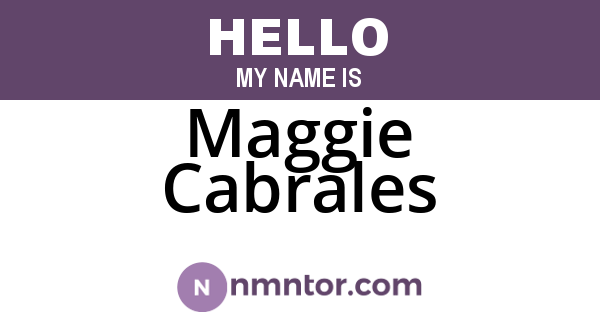 Maggie Cabrales