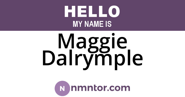 Maggie Dalrymple