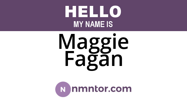 Maggie Fagan
