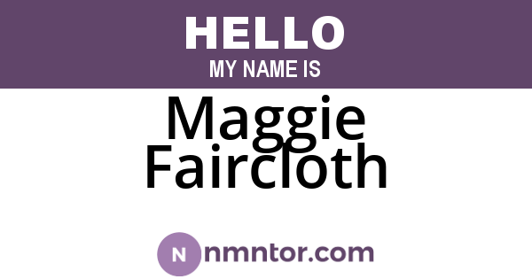 Maggie Faircloth