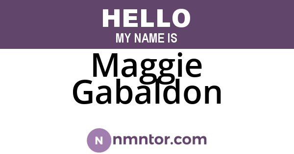 Maggie Gabaldon