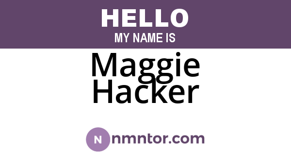 Maggie Hacker
