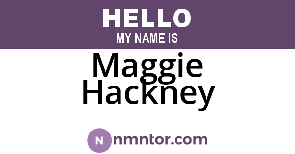 Maggie Hackney