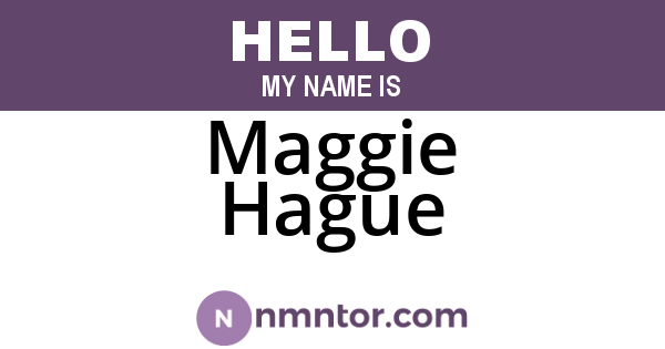 Maggie Hague