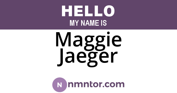 Maggie Jaeger