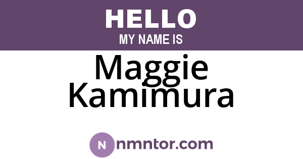 Maggie Kamimura