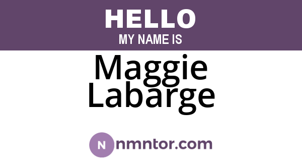 Maggie Labarge