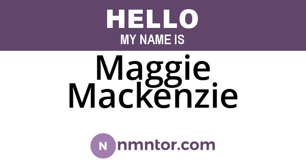 Maggie Mackenzie