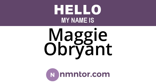Maggie Obryant